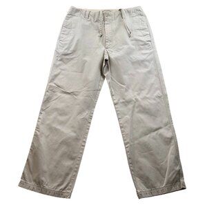 Banana Republic Men Pants Size 32x30 Straight Relaxed Chino Casual Trouser Khaki